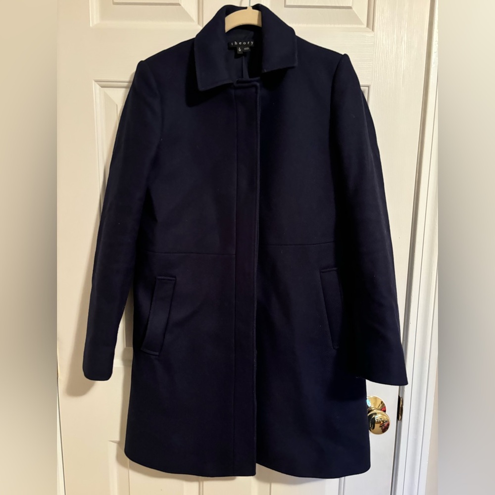 Theory Dark Blue Women's Pea Coat